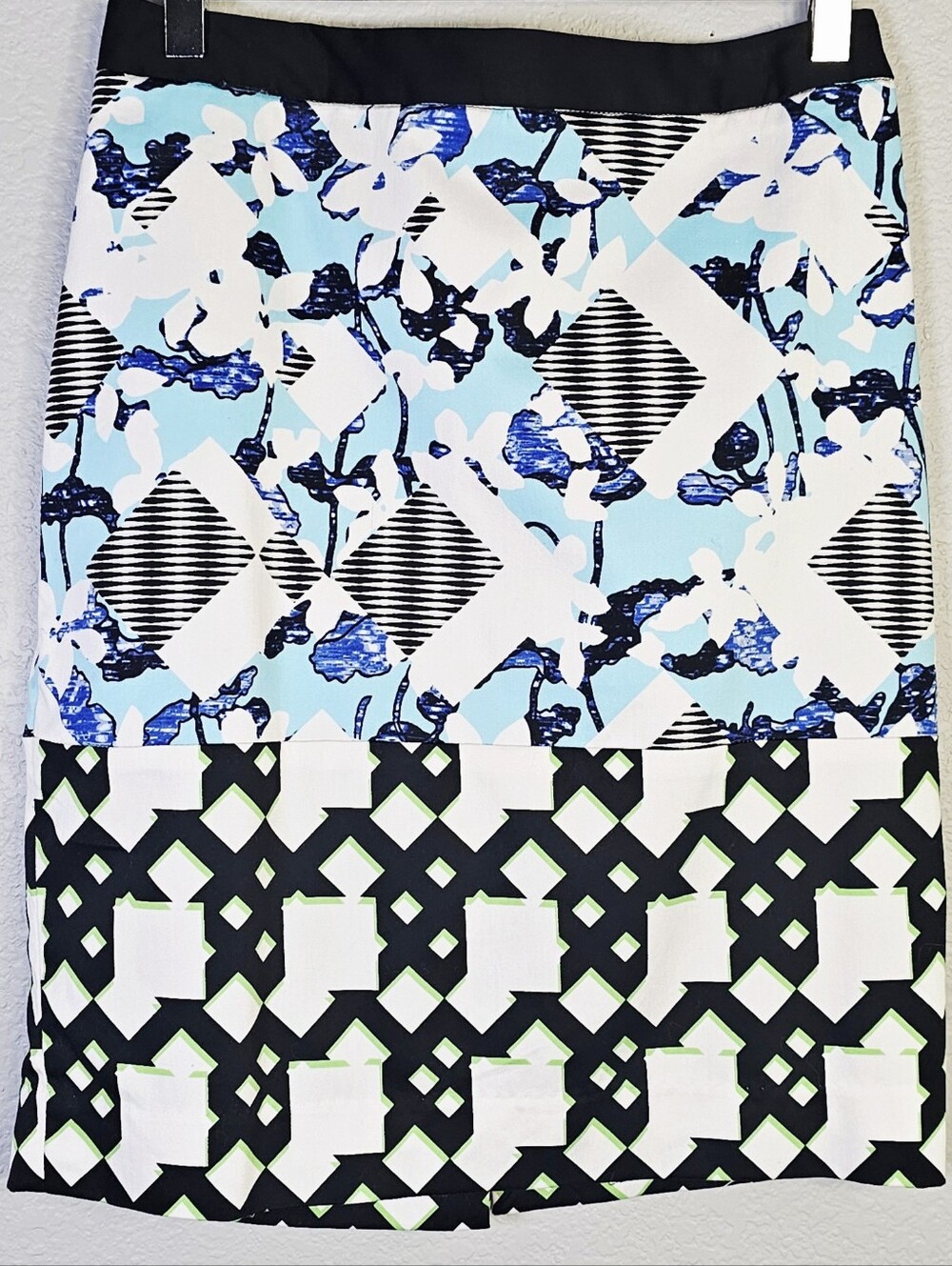 Peter Pilotto Pencil Skirt Size 6 Floral Geometric Colorblock